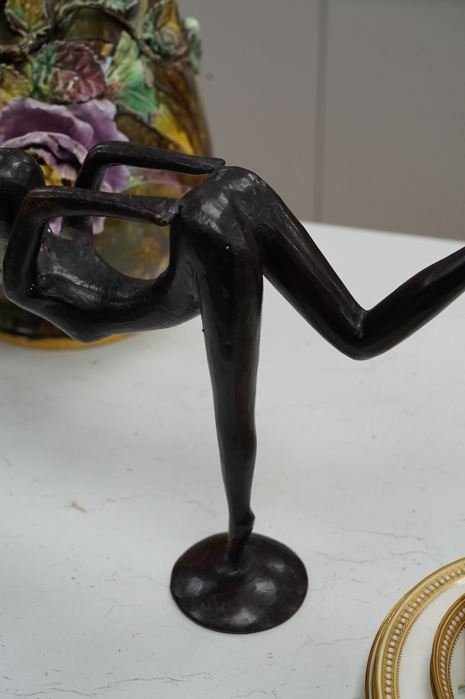 A modern bronze figure, 22cm tall. Condition - good